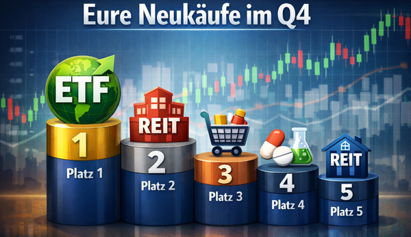 Neukäufe im 4. Quartal: Das waren die Top 5 Wertpapiere unserer Community